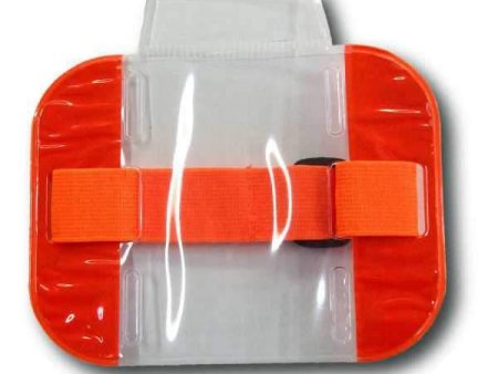 ID   SIA Licence Badge Holder - Arm Band High Viz Orange Online Sale