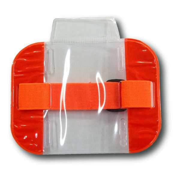 ID   SIA Licence Badge Holder - Arm Band High Viz Orange Online Sale