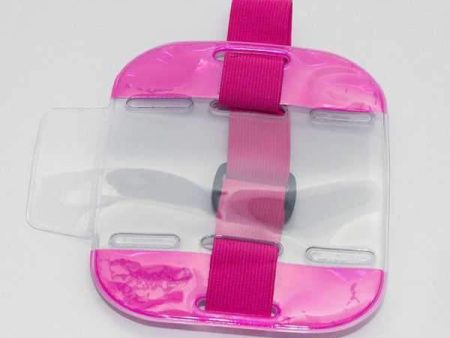 ID   SIA Licence Badge Holder - Arm Band High Viz Pink Online Sale