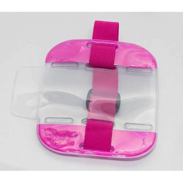 ID   SIA Licence Badge Holder - Arm Band High Viz Pink Online Sale