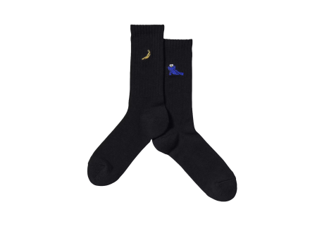 KAWS x Uniqlo x Warhol Banana Socks Black Online now