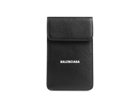 Balenciaga Cash Phone and Card Holder Black Online now