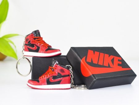 3D Sneaker Keychain With Box - AJ1 Varsity Red 1985 Fashion