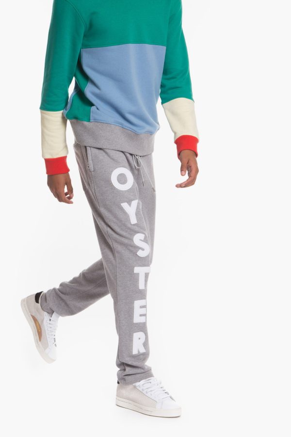 Oyster logo chenille sweatpants (Grey) Hot on Sale