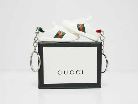 3D Sneaker Keychain With Box - Gucci White Sale