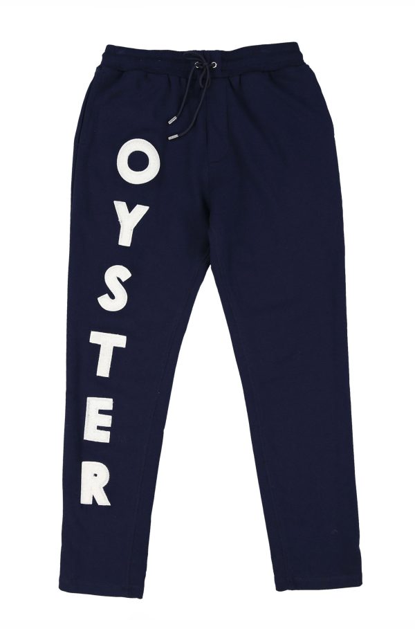 Oyster logo chenille sweatpants (Navy) Hot on Sale