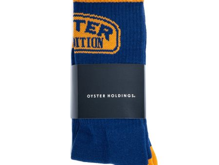 Oyster Expedition Socks (Navy Yellow) Discount