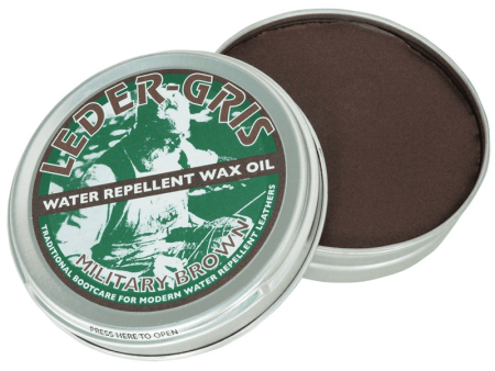 Leder Gris Water Repellent wax Military Brown 80g Supply