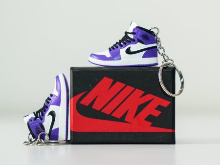 3D Sneaker Keychain With Box - AJ1 Court Purple Online Hot Sale