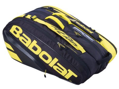 Babolat RH12 Pure Aero Rafa Black Black Yellow Tennis Bag Online Sale