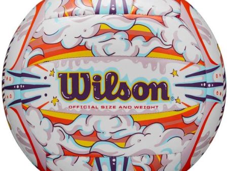 Wilson Graffiti Peace White Orange Volleyball [WS] Online Sale