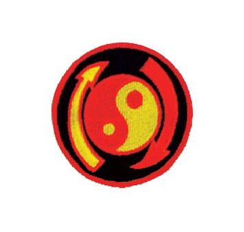 Red & Yellow Ying Yang Patch Hot on Sale