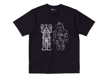 KAWS x Uniqlo x Warhol Robot T-shirt Black Online