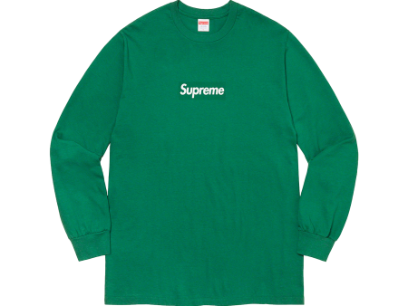 Supreme Box Logo L S Tee Light Pine Online Hot Sale