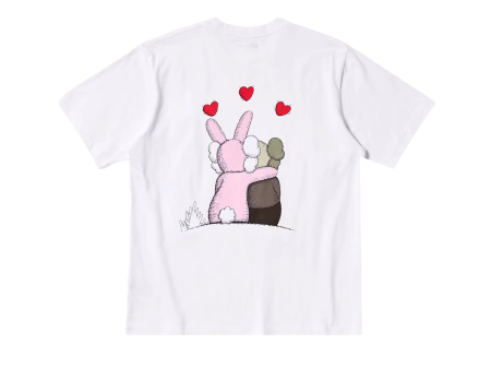 KAWS x Uniqlo x Warhol Hug T-shirt White For Cheap