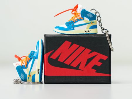 3D Sneaker Keychain With Box - OFFWhite UNC Online Sale