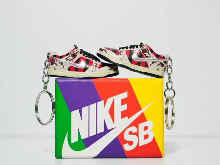 3D Sneaker Keychain With Box - SB Dunk Freddy Krueger Cheap