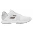 Babolat SfX3 All Court Women & Kids White Silver Handball Volleyball Tennis Shoes Supply