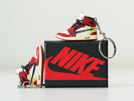 3D Sneaker Keychain With Box - AJ1 OFFWhte Chicago Online Hot Sale