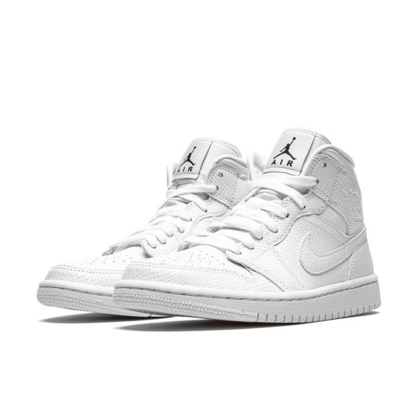 Air Jordan 1 Mid White Snakeskin (W) For Cheap