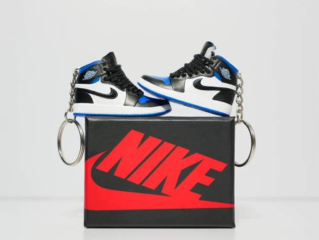 3D Sneaker Keychain With Box - Jordan 1 Royal Toe Hot on Sale