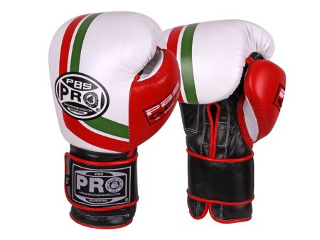 ProBoxing® Series Gel Hook and Loop Gloves - Red  White Green Hot on Sale