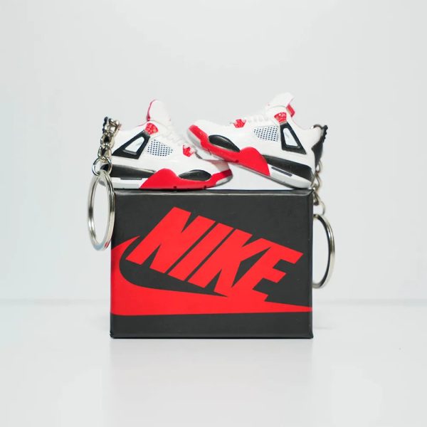 3D Sneaker Keychain With Box - AJ4 Fire Red on Sale