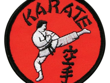 Black & Red Karate Circle Patch For Discount