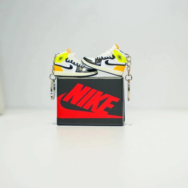 3D Sneaker Keychain With Box - AJ1 Volt Gold Online Sale