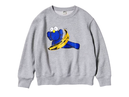 KAWS x Uniqlo x Warhol Banana Sweatshirt Grey Cheap