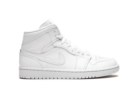 Air Jordan 1 Mid Triple White Sale Hot on Sale