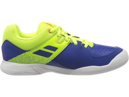 Babolat Pulsion Indoor Kids & Women Yellow Blue Handball Volleyball Tennis Shoes Discount